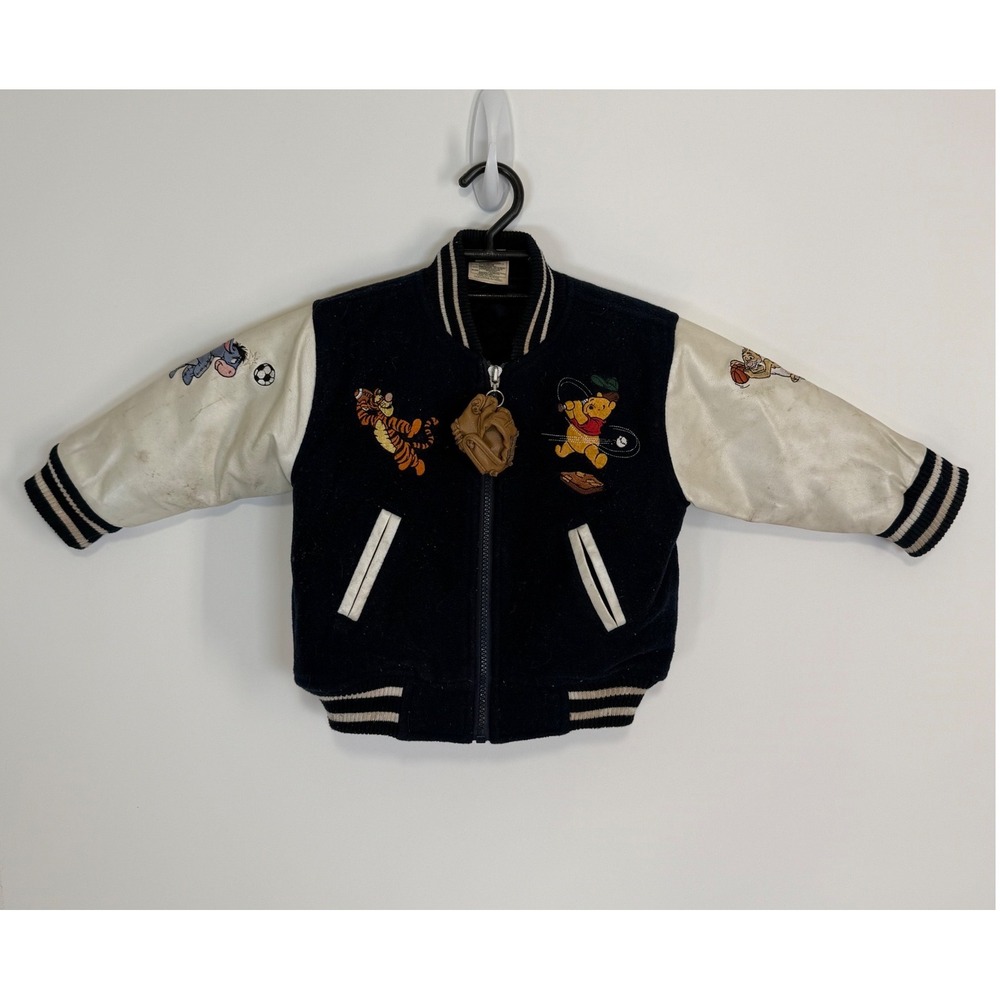 Disney Store Winnie the Pooh Jacket Toddler 24 Months Varsity Wool Vintage Navy